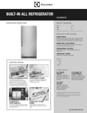 Electrolux EI32AF80QS Product Specifications Sheet (English)