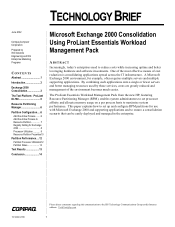 HP DL760 Microsoft Exchange 2000 Consolidation Using ProLiant Essentials Workload Management Pack