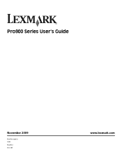 Lexmark Platinum Pro900 User's Guide