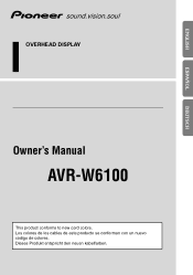 Pioneer AVR-W6100 User Manual