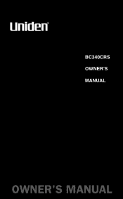 Uniden BC340CRS English Owners Manual