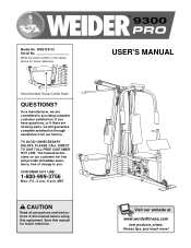 Weider Pro 9300 English Manual