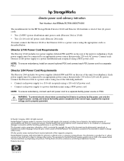 HP StorageWorks 2/140 director power cord advisory instruction