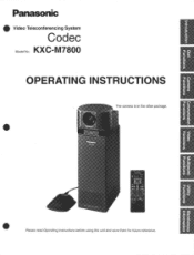 Panasonic KXCM7800 KXCM7800 User Guide