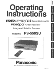 Panasonic PS550SU PS550SU User Guide