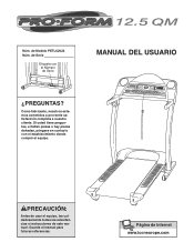 ProForm 12.5qm Treadmill Spanish Manual