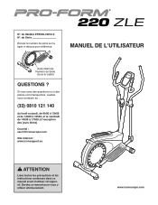 ProForm 220 Zle Elliptical French Manual