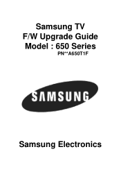 Samsung PN58A650T1F User Manual