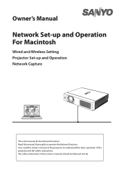Sanyo WXU700 Instruction Manual, PLC-WXU700 Network Set Up Macintosh