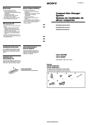 Sony CDX-454RF Installation/Connection Instructions