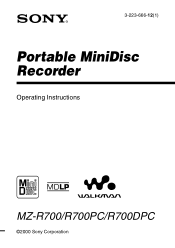 Sony MZ-R700DPC Operating Instructions