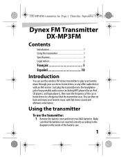 Dynex DX-MP3FM User Guide