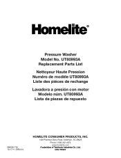 Homelite UT80993A Replacement Parts List