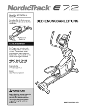 NordicTrack E 7.2 Elliptical German Manual