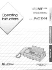 Panasonic PAX300H PAX300H User Guide