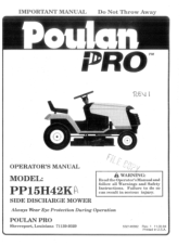 Poulan PP15H42KA User Manual
