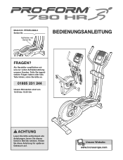 ProForm 790 Hr Elliptical German Manual