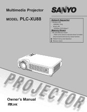 Sanyo XU88 Instruction Manual, PLC-XU88