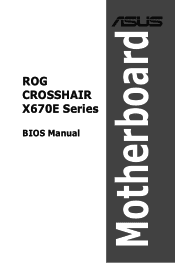 Asus ROG CROSSHAIR X670E HERO ROG CROSSHAIR X670E Series BIOS manual English