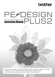 Brother International PE-DESIGN PLUS2 Instruction Manual