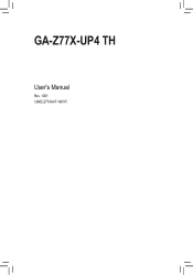 Gigabyte GA-Z77X-UP4 TH Manual