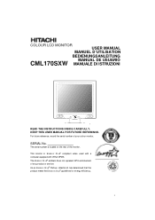 Hitachi CML170SXW User Manual
