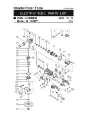 Hitachi G18SCY Parts List