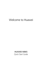 Huawei M865 Quick Start Guide