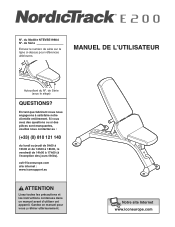 NordicTrack E200 Bench French Manual