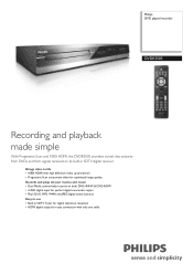 Philips DVDR3505 Leaflet