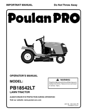 Poulan PB18542LT User Manual