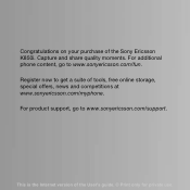 Sony Ericsson K850 User Guide