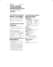 Sony SRF-M32 Operating Instructions  (primary manual)