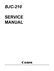 Canon BJC 210 Service Manual