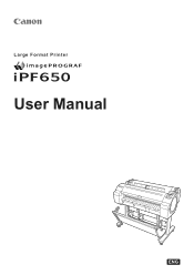 Canon iPF650 iPF650 User Manual