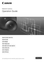 Canon VB-H751LE User Manual
