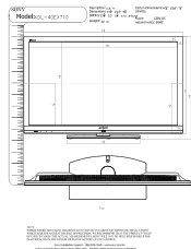 Sony KDL-40EX710 Dimensions Diagram