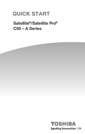 Toshiba Satellite PSCF6C Quick Start Guide for Satellite C50-A Series (Windows 7)