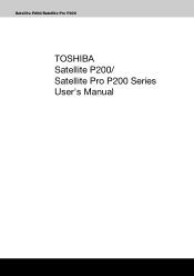 Toshiba Satellite P200 PSPB6C-AK808C Users Manual Canada; English