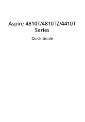 Acer Aspire 4810TG Acer Aspire 4810T, Aspire 4810TZ Notebook Series Start Guide