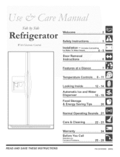 Frigidaire GLHS36EEW Use and Care Guide