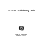 HP ProLiant 400 ProLiant Server Troubleshooting Guide