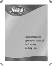 Hunter 25522 Owner's Manual