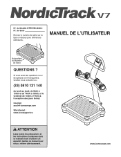 NordicTrack V7 French Manual