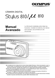 Olympus Stylus 810 Stylus 810 Manual Avanzado (Español)