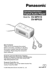 Panasonic SV-MP010W D. A. Player