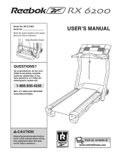 Reebok Rx 6200 Treadmill Canadian English Manual