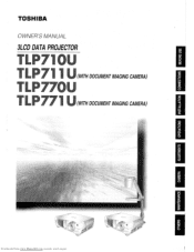 Toshiba TLP-770U Owners Manual