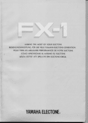 Yamaha FX-1 Owner's Manual (image)