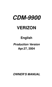 Audiovox CDM9900 Owners Manual